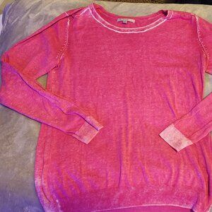 Neon Pink XL Gap Lightweight Long Sleeve 100% cotton Sweater